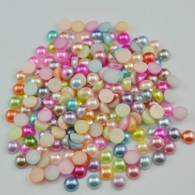  2000pcs se amestecă colour flatback semicircle perle pietre 3mm handmade diy ambarcațiunile de material / accesorii de îmbrăcăminte
