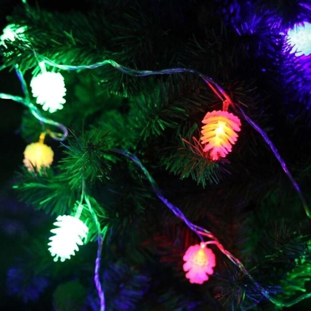 jiawen® 4m 20leds rgb led dennenappels lichtslingers kerst snaar licht voor decoratie (ac 110-220v)