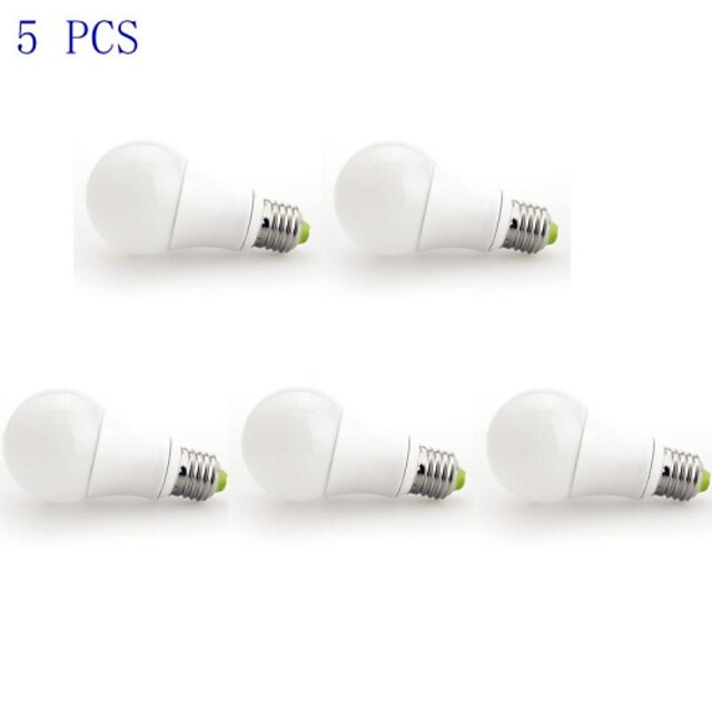  LED-bollampen 980 lm E26 / E27 A60 (A19) 1 LED-kralen COB Warm wit 100-240 V / 5 stuks / RoHs