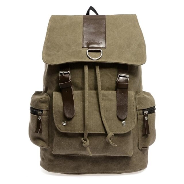  Unisex Bags Canvas Backpack for Casual All Seasons Black Green Khaki