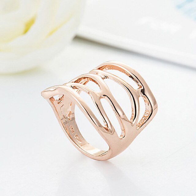  Ring Fashion Party Jewelry Gold Plated Women Statement Rings 1pc,One Size Gold / Silver