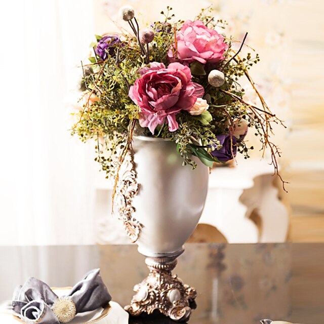  Artificial Flowers 1 Branch Classic & Timeless / European Style Peonies Tabletop Flower