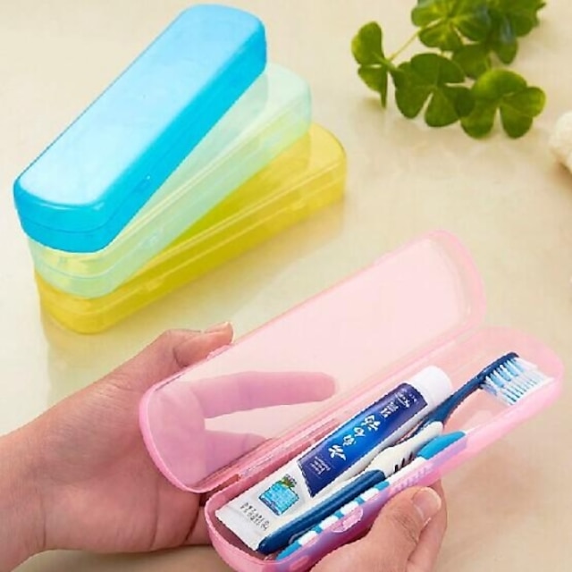  Cutie /Protecție Perie Dinți Călătorie Durabil Portabil pentru Articole ToaletăGalben Verde Albastru Roz