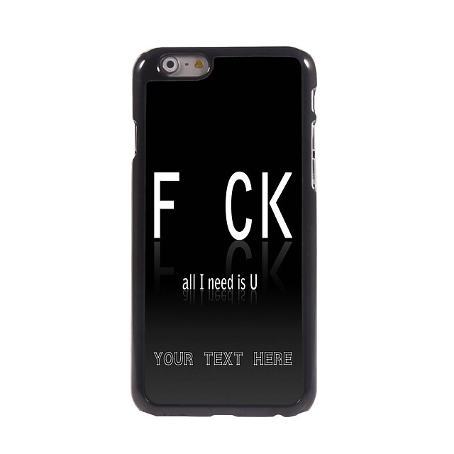  Personalized Phone Case - FUCK Design Metal Case for iPhone 6