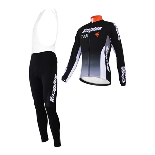  Kooplus Per uomo Per donna Unisex Manica lunga Maglia con salopette lunga da ciclismo Bicicletta Calzamaglia/Salopette/Corsari