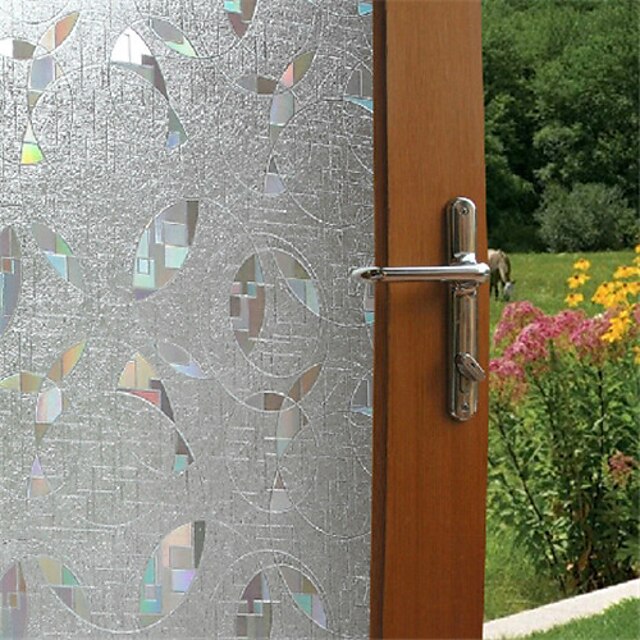  Classic Upscale Geometric Window Film - 0.9 × 5 m (2.95 × 16.4 ft) 1pc