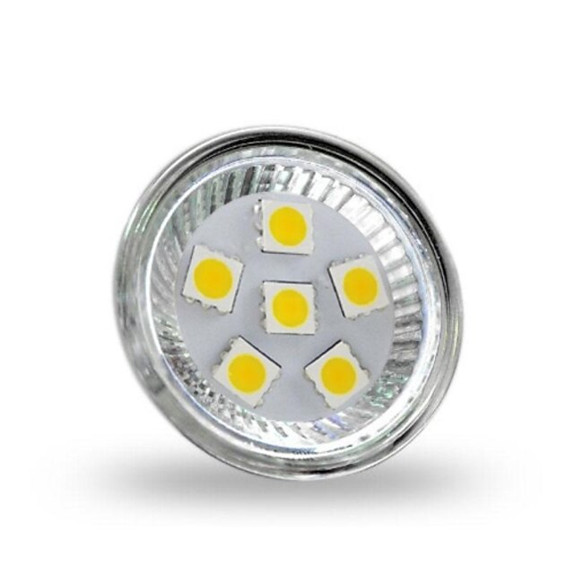  1.5 W Точечное LED освещение 110-120 lm GU4(MR11) MR11 6 Светодиодные бусины SMD 5050 Декоративная Тёплый белый 12 V / RoHs / CE