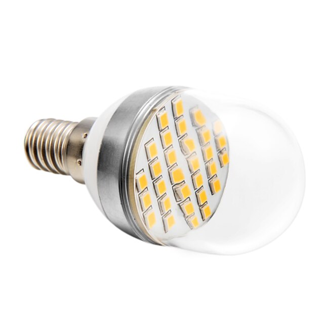  E14 LED-globepærer 30 leds SMD 2835 Varm hvid 280lm 2500-3500K Vekselstrøm 220-240V 
