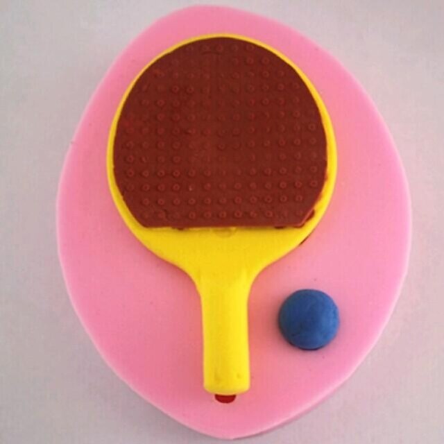 Tennis De Table Raquette Outils Fondant Gateau Au Chocolat Silicone Moule A Cake De Decoration L7cm W5 5cm H1 5cm De 21 A 5 74