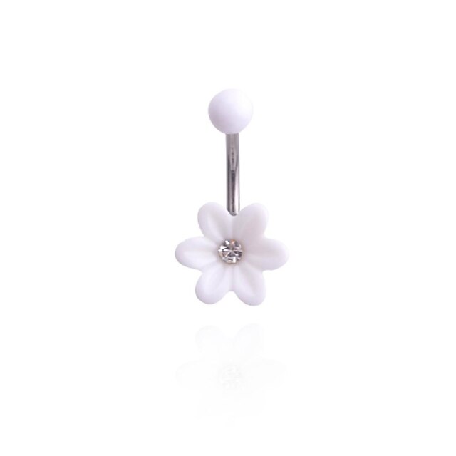  Dames Lichaamssieraden Navelring / Navel Piercing Luxe / Modieus Roestvast staal / Gesimuleerde diamant Kostuum juwelen Voor Kerstcadeaus / Dagelijks / Causaal 4.0*2.7*4.0 cm Zomer