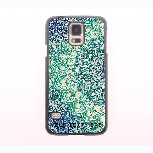  gepersonaliseerde telefoon case - blauwe lotus ontwerp metalen behuizing voor Samsung Galaxy S5 mini