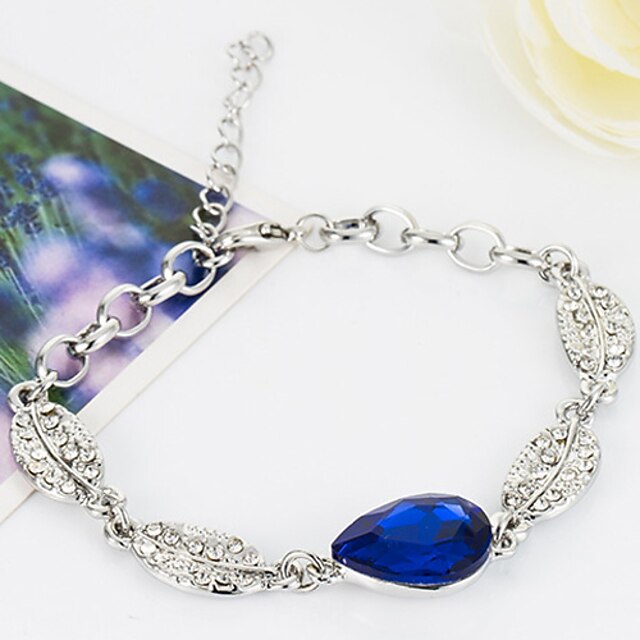  Cute / Casual Alloy / Rhinestone / Gemstone & Crystal Link/Chain Bracelet