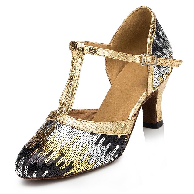  Γυναικεία Μοντέρνα παπούτσια Με πούλιες Ψηλά τακούνια Πούλιες / Κορδόνια Προσαρμοσμένο τακούνι Εξατομικευμένο Παπούτσια Χορού Χρυσό