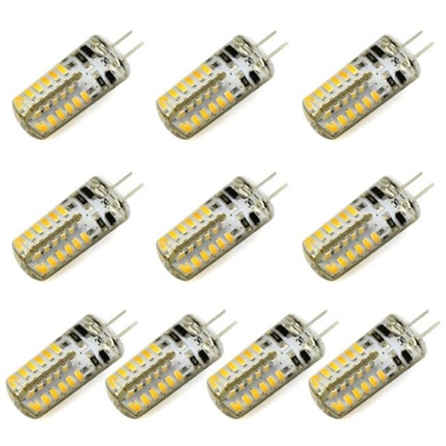  10pcs 3 W LED Bi-pin Lights 260 lm G4 48 LED Beads SMD 3014 Warm White Cold White 12 V / RoHS