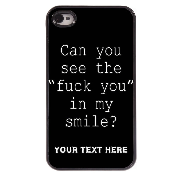  Personalized Phone Case - Fuck Letter Design Metal Case for iPhone 4/4S