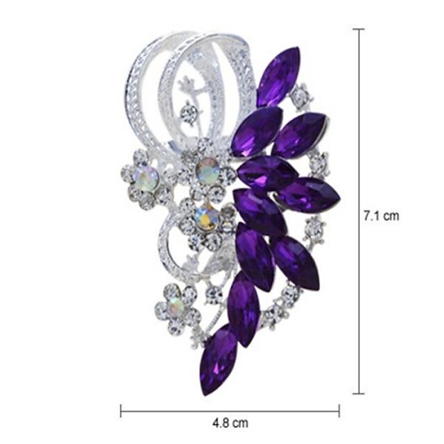  Beautiful Alloy And Rhinestone Brooches (More Colors)