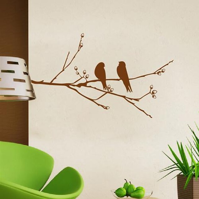  настенные наклейки наклейки для стен, современные ветви птицы пвх стены стикеры