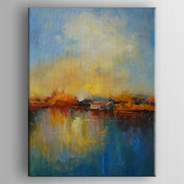  Hand-Painted Abstract One Panel Canvas Oil Painting For Home Decoration