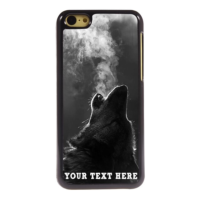  personnalisé cas de téléphone - le loup soufflant la fumée cas design en métal pour iPhone 5c