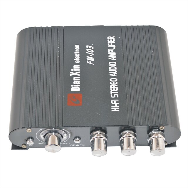  amplificador de áudio estéreo do carro fm-103 com função fm-preto