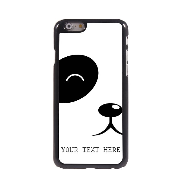  gepersonaliseerde telefoon case - panda gezicht ontwerp metalen behuizing voor de iPhone 6 plus