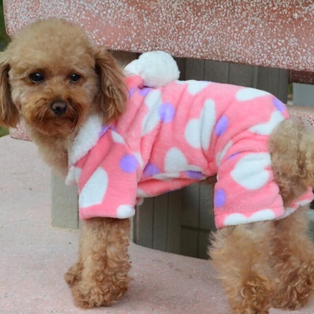  Σκύλος Παλτά Φούτερ με Κουκούλα Πυτζάμες Καρδιά ΕΞΩΤΕΡΙΚΟΥ ΧΩΡΟΥ Χειμώνας Ρούχα για σκύλους Αναπνέει Στολές Πολική Προβιά Βαμβάκι Τ M L XL XXL
