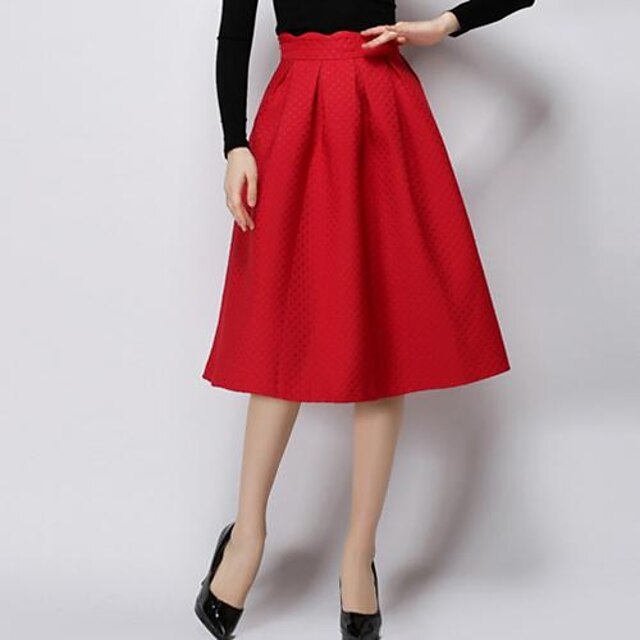 Women's Red/Green Skirts , Casual Kneelength 2023 US 59.99