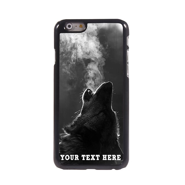 gepersonaliseerde telefoon geval - de wolf blaast rook ontwerp metalen behuizing voor de iPhone 6 plus