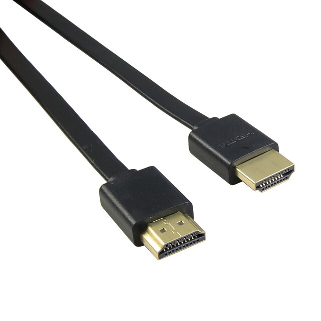  LWM ™ premium High Speed ​​HDMI platte kabel 1.5ft 0.5m male naar male kabel v1.4 voor 1080p hdtv ps3 xbox bluray dvd