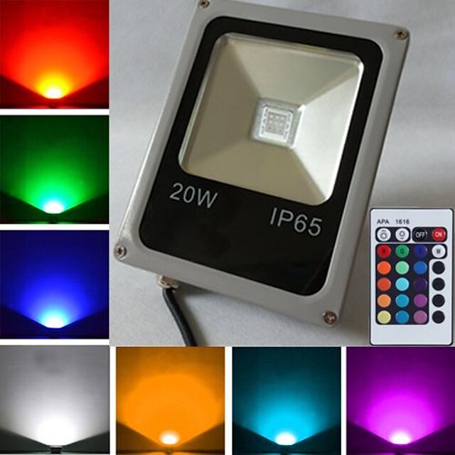  1 buc 10 W / 20 W 450-700 lm 1 LED-uri de margele LED Putere Mare Telecomandă RGB 85-265 V