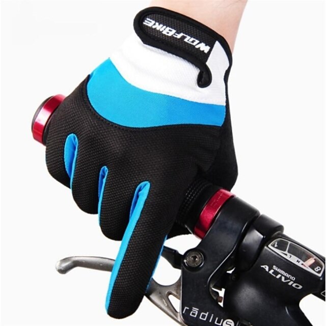  WEST BIKING® Winter Bike Gloves / Cycling Gloves Windproof Breathable Warm Wearproof Full Finger Gloves Sports Gloves Black Red Blue for Fitness Cycling / Bike