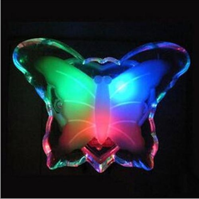  Butterfly Night Light Energy Saving Lovely Color Romantic Wall Light Night Lamp Decoration Bulb For Baby Bedroom