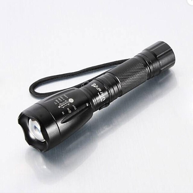 LED Flashlights / Torch LED 2000 lm 5 Mode Cree XM-L T6 Adjustable Focus Nonslip grip Rechargeable Waterproof Camping/Hiking/Caving
