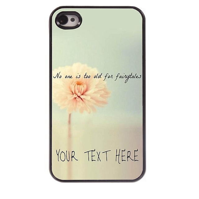  Personalized Phone Case - Flower Design Metal Case for iPhone 4/4S
