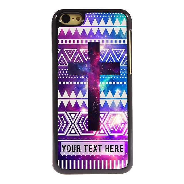  Personalized Phone Case - Purple Cross Design Metal Case for iPhone 5C