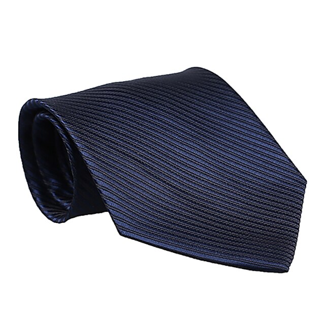  heren feest / avond huwelijk formeel polyster blauw gestreept stropdas