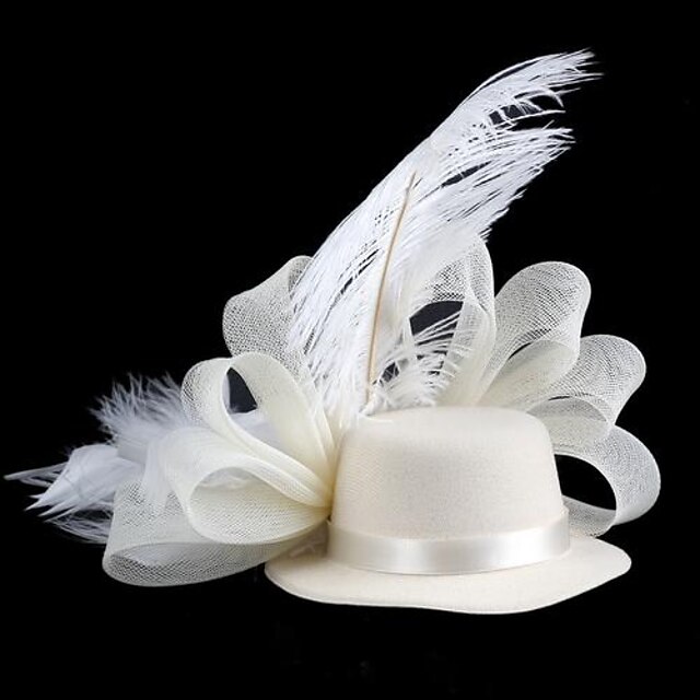  Feather Fabric Headpiece-Wedding Special Occasion Hats