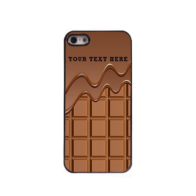  gepersonaliseerde telefoon case - chocolade design metalen behuizing voor de iPhone 5 / 5s