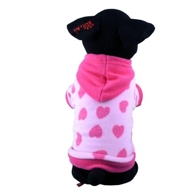  Dog Hoodie Pajamas Heart Casual / Daily Winter Dog Clothes Red Blue Costume Polar Fleece Cotton XS S M L