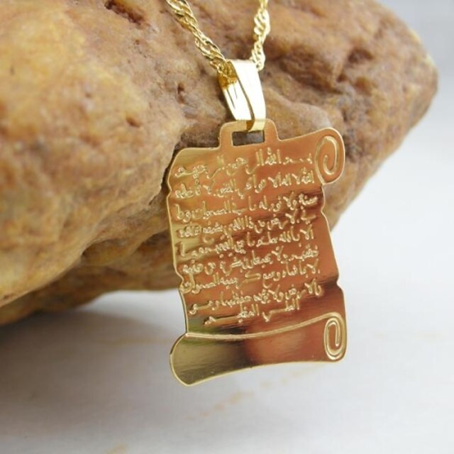  Жен. Ожерелья с подвесками - Позолота Золотой Ожерелье Назначение Свадьба, Для вечеринок, Повседневные