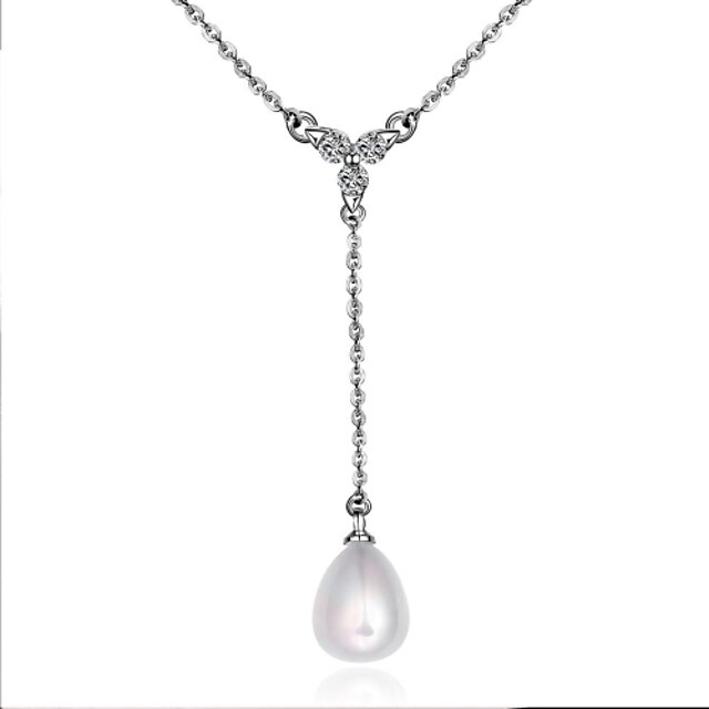  Retro Party Queen High-end Fashion Atmosphere Shining Pearl Long Pendant Necklace