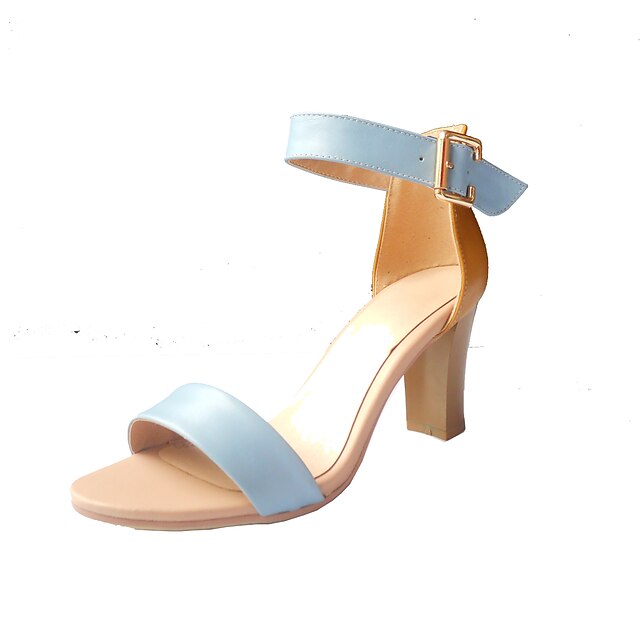  Beautiful Leather Chunky Heel Sandals Party / Evening Shoes(More Colors)