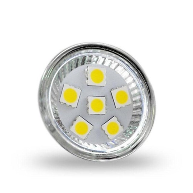  1 W LED szpotlámpák 350 lm GU4(MR11) MR11 6 LED gyöngyök SMD 5050 Dekoratív Hideg fehér 12 V / RoHs