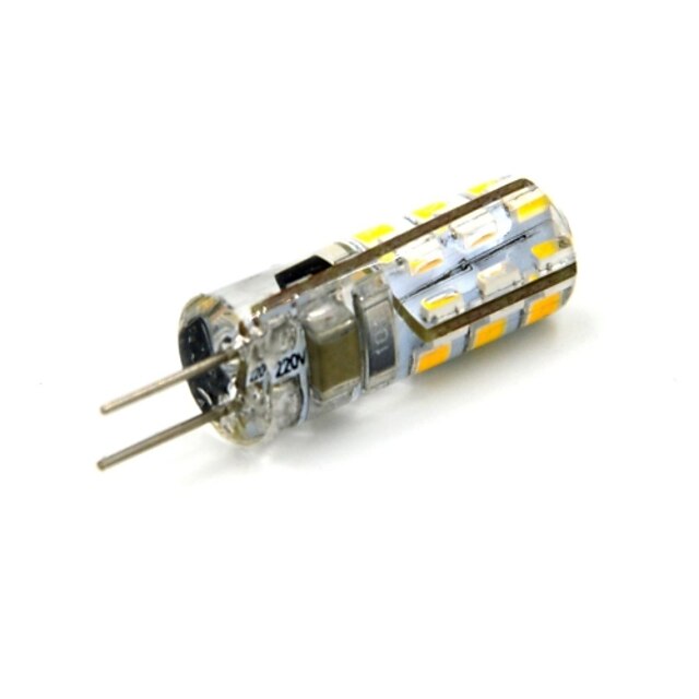  G4 LED-lamper med G-sokkel 24 leds SMD 3014 Varm hvit 90~110lm 3000~3500K DC 12V 