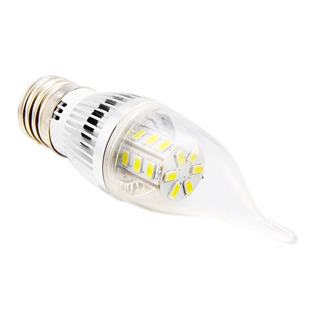  5W E26/E27 LED лампы в форме свечи CA35 24 SMD 5730 350 lm Тёплый белый / Холодный белый AC 220-240 V
