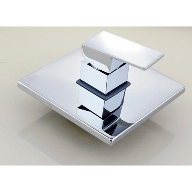  Shower Faucet Set Contemporary Chrome Wall Mounted Ceramic Valve Bath Shower Mixer Taps / Single Handle One Hole