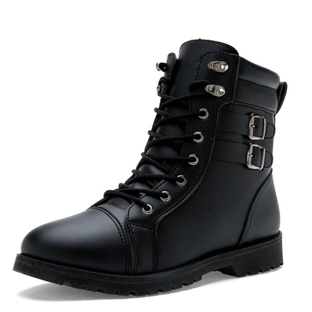  Men’s Shoes Motorcycle Boots Flat Heel Ankle Boots