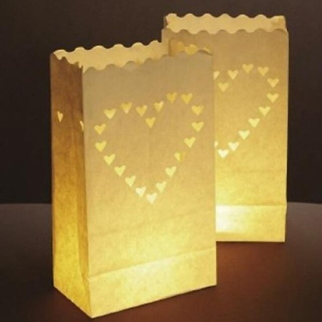  velké srdce ve tvaru cut-out papír svítidlo papírové lampy (sada 4)