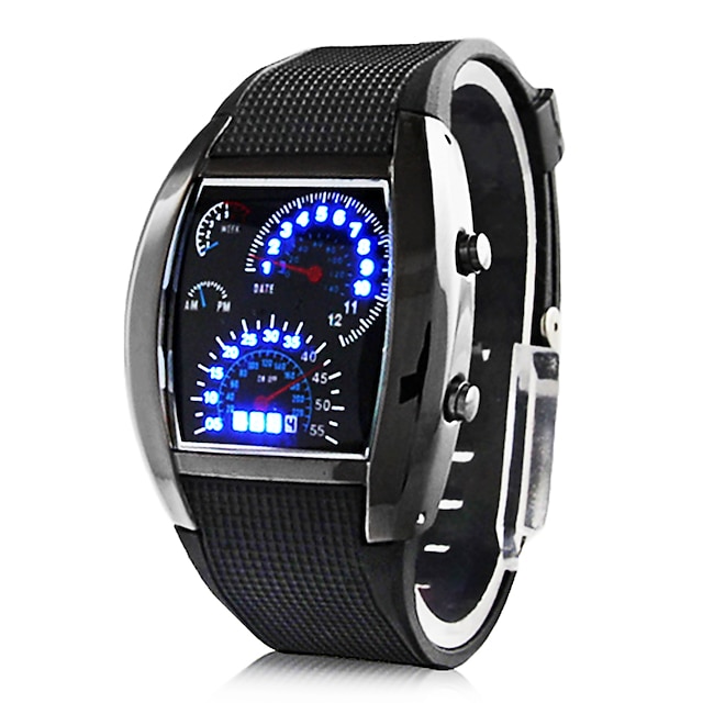  Presente personalizado Homens Relógio Digital / LED com Liga material da Caixa Borracha Banda Relógio Esportivo
