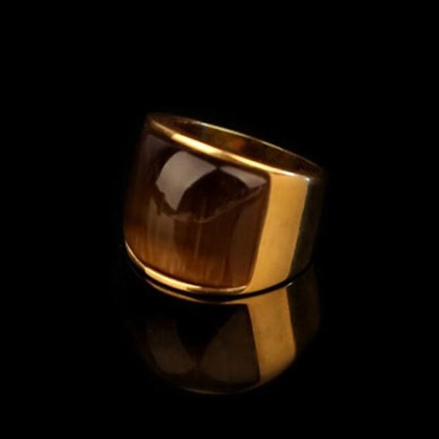  europa opalas do vintage anel de aço de titânio para homens